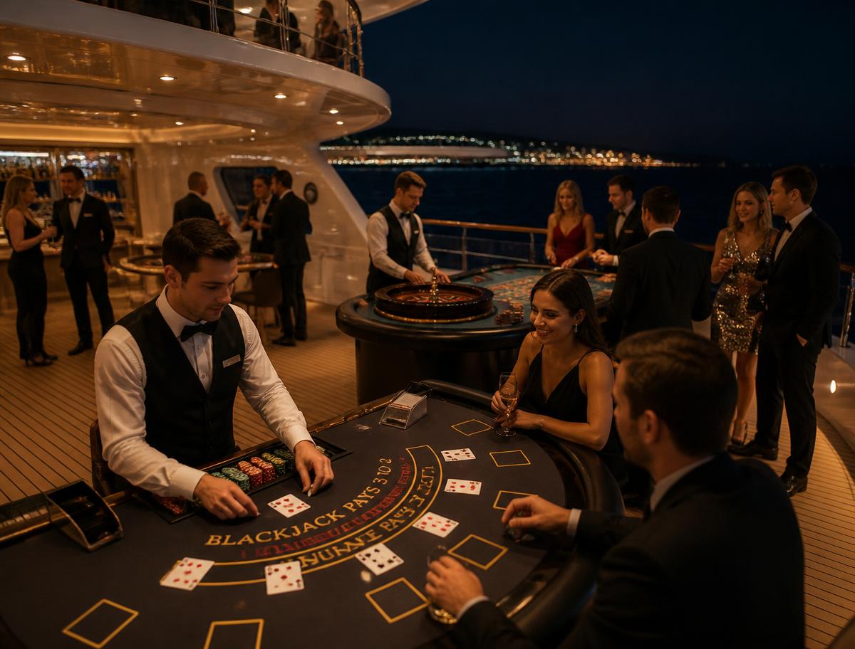 Casino Tables on a Miami yacht event