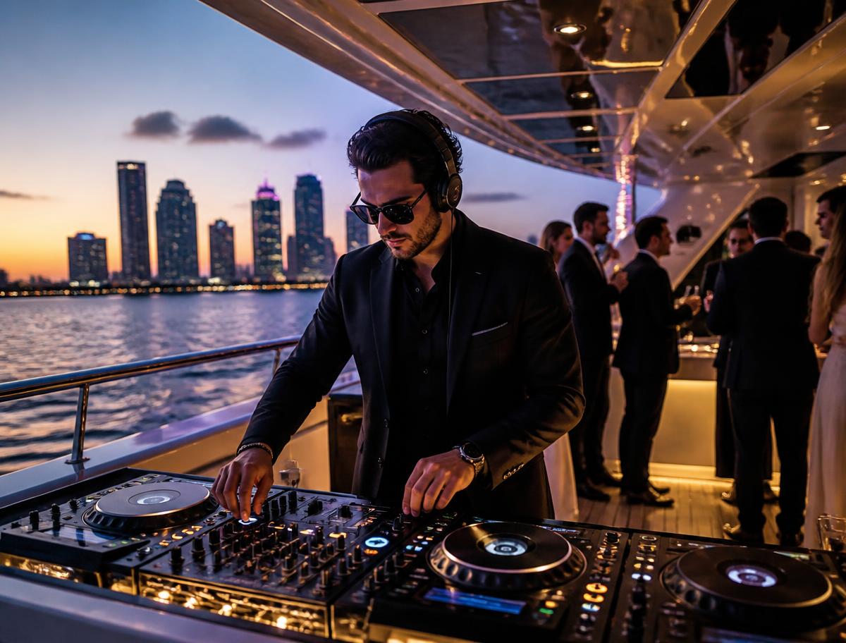 DJ Music on a Miami yacht event