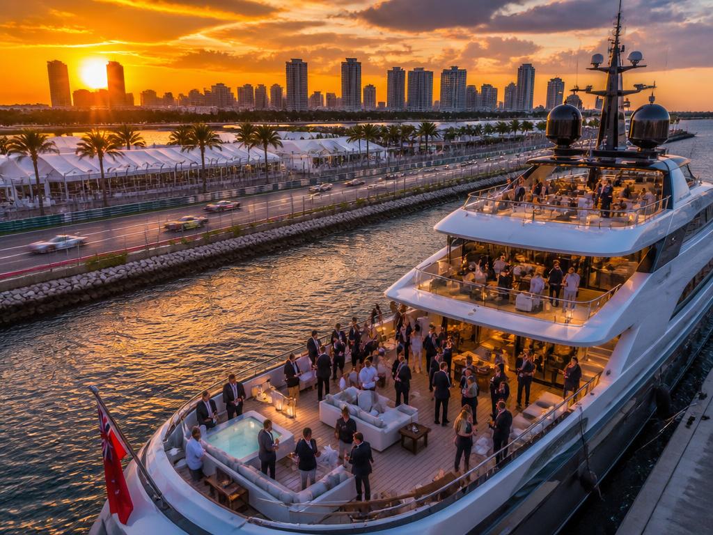 Formula 1 Miami Grand Prix corporate yacht event in Miami