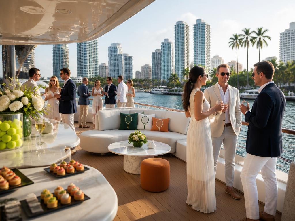 Miami Open corporate yacht event in Miami